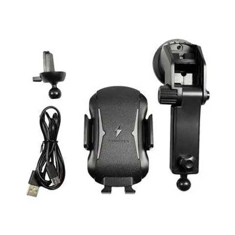 Inter-Tech Kfz-Schnellladegerät MTH-100-10W Qi Wireless,schw – Bild 1
