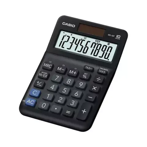 Casio MS-10F- Bureaurekenmachine - compact formaat, met BTW-berekening – afbeelding 1