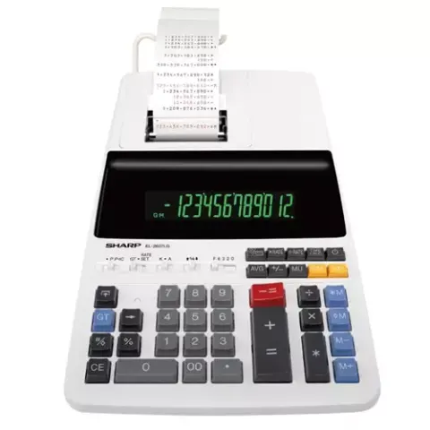 SHARP druckender Tischrechner EL-2607 LG – Bild 1