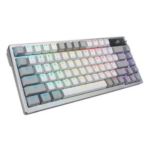 ASUS ROG Azoth keyboard Gaming USB + RF Wireless + Bluetooth White – image 1