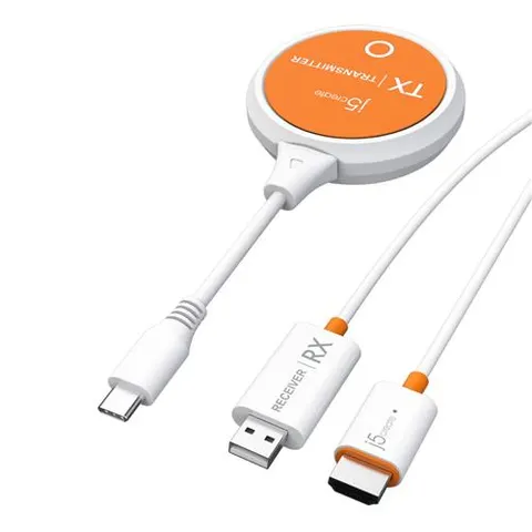 j5create JVAW62 ScreenCast USB-C® Wireless Display HDMI™ Extender. Whi – image 1