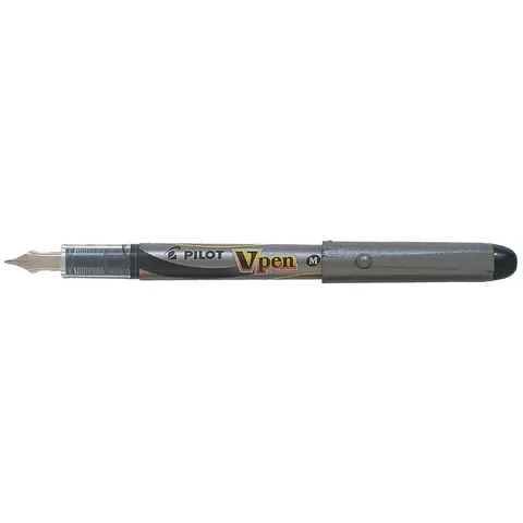PILOT Einweg-Füllhalter V-Pen Silver, blau – Bild 1