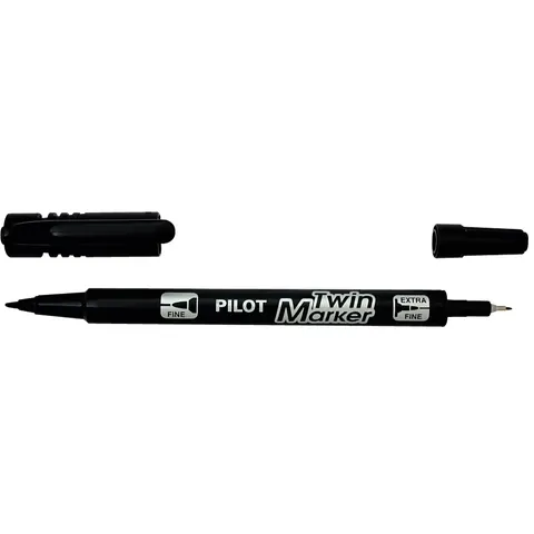 PILOT Permanent-Marker Twin Marker, extra fein, rot – Bild 1