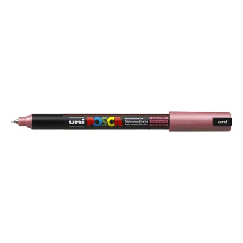 Uni Posca Uni Posca Verfmarker 1MR Metallic Rood – afbeelding 1