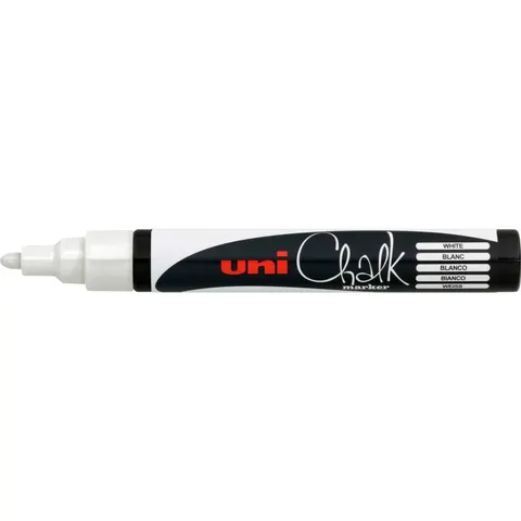 Krijtstift Uni-ball Chalk rond wit – afbeelding 1