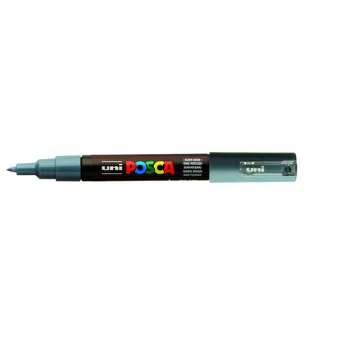 Uni Posca Uni Posca Verfmarker 1MC Leigrijs – afbeelding 1