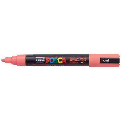 Paintmarker Uni POSCA PC5M medium koraal – afbeelding 1