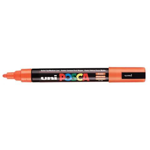 Paintmarker Uni POSCA PC5M medium oranje – afbeelding 1