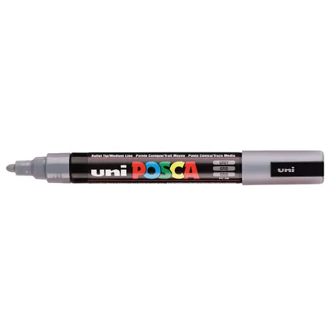 Paintmarker Uni POSCA PC5M medium grijs – afbeelding 1