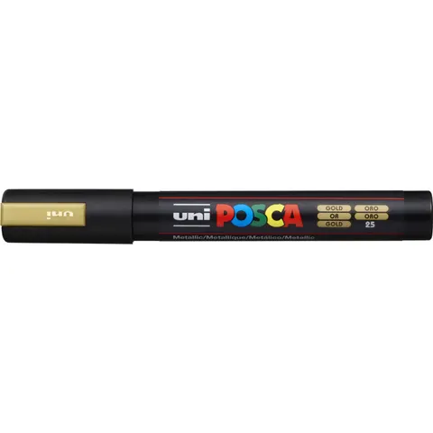 uni-ball POSCA PC-5M Acrylstift 0.9 - 1.3 Gold – Bild 1