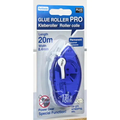 PLUS Kleberoller PRO, navulbaar, permanent, honingraatstructuur – afbeelding 1