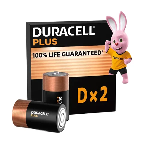 Duracell D Cell Plus Power 100% Batteries – image 1
