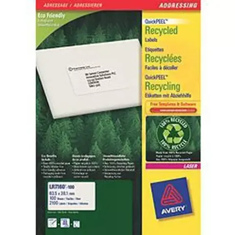 Avery QuickPEEL self-adhesive label White 2100 pc(s) – image 1