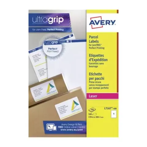 Avery L7167-500 self-adhesive label Rectangle Permanent White 500 pc(s) – image 1
