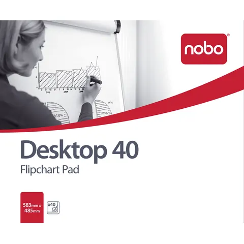 Nobo Flipchart Pad Plain 580X480 40 Sheets – image 1