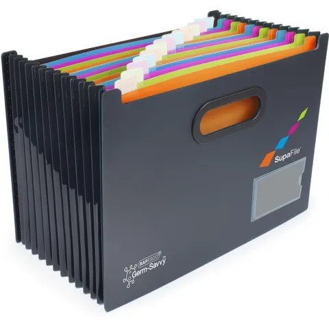 RAPESCO® Fächermappe DIN A4 13-Fach schwarz – 1489 – Bild 1