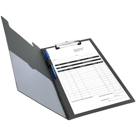 Rapesco klembordmap A4, PVC, zwart – afbeelding 1