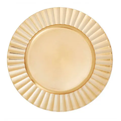 Gold Finish Wave Charger Plate | Dia – image 1