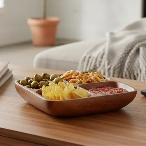Acacia Four Section Serving Dish | Kora – image 1