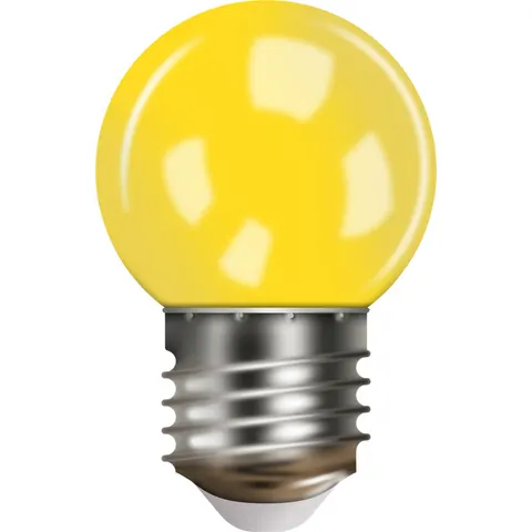 G45 Bulb, E27 Base, Plastic Cover Yellow – image 1