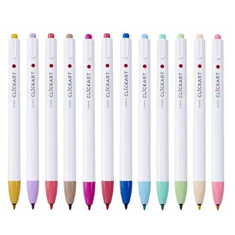 Zebra CLiCKART Dop-loze Uitschuifbare Viltstiften – afbeelding 1