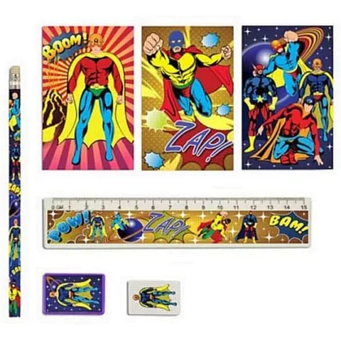 5 Piece Superhero Stationery Set – image 1