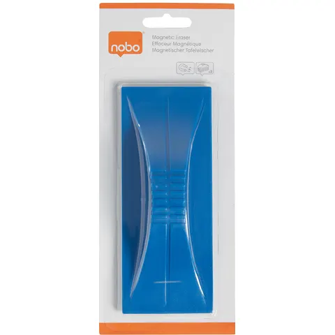 Whiteboardwisser Nobo magnetisch blauw – afbeelding 1