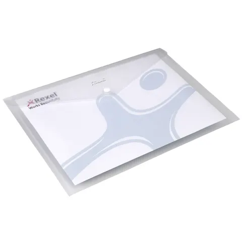 Enveloptas Rexel ice A4 transparant 5 stuks – afbeelding 1