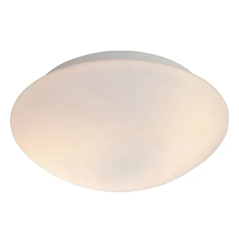 Firstlight Veneto 2-Light Flush Ceiling Light Modern Style with Opal Glass in White – image 1