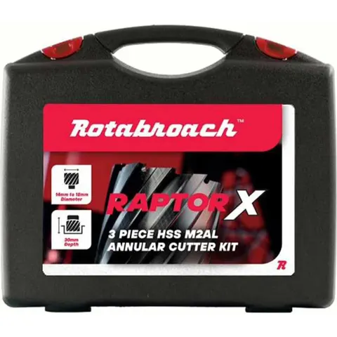 Rotabroach 3 Piece Raptor X Mag Drill Hole Cutter Set – image 1