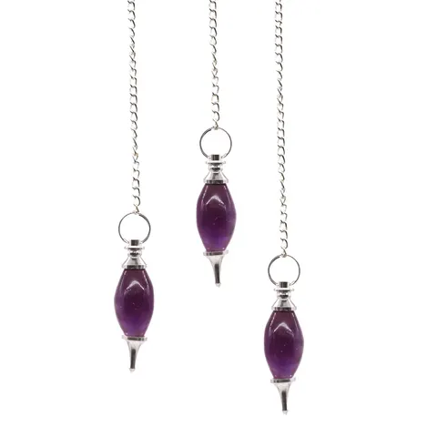 Lingam Shaped Gemstone Pendulum - Amethyst – afbeelding 1