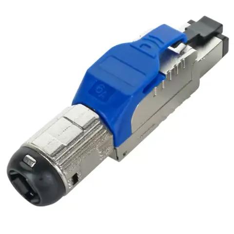Cablenet Cat6a RJ45 FTP Field Termination Plug with Blue Latch – image 1