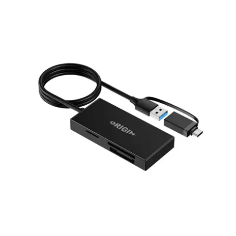 Origin Storage USB3.2 Gen1 Multi-Ports Card Reader with USB-C and USB-A adapter – image 1