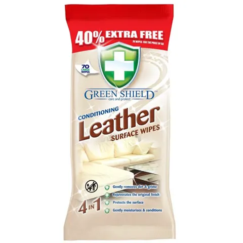 Green Shield Conditioning Leather Wipes - 70 pcs – image 1