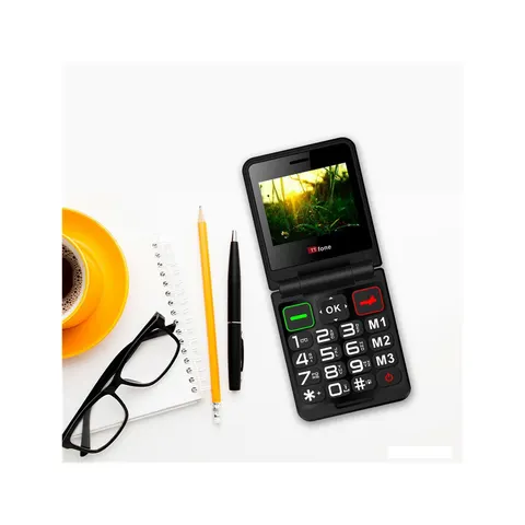 TTfone TT660 Flip Big Button Mobile with USB C Dock Charger – image 1