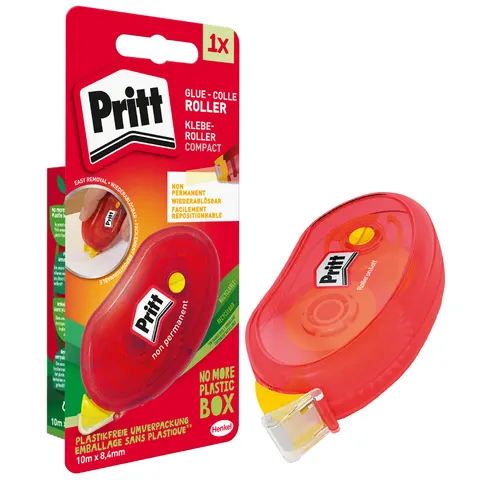 Lijmroller Pritt Compact non permanent 10m op blister – afbeelding 1