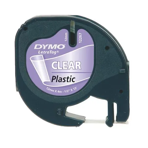 DYMO S0721530 - Labelling tape, plastic, black/transparent – image 1