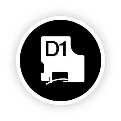 Labeltape Dymo LabelManager D1 polyester 9mm zwart op wit – afbeelding 1