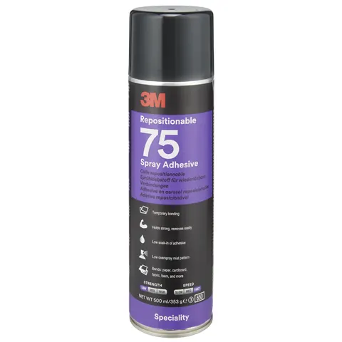3M 75 Herpositioneerbare Lijmspray 500ml – afbeelding 1
