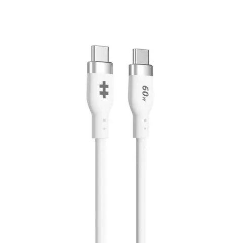 Hyper® HyperJuice USB-C Silikon-Ladekabel (1.5m/5ft) - Weiß – Bild 1