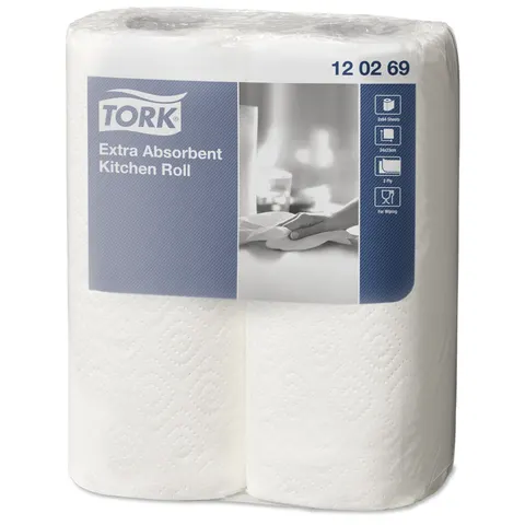 Keukenrol tork premium 2laags 64 vel wit – afbeelding 1