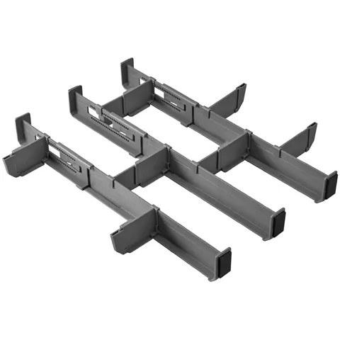 metaltex Schubladen-Organizer Multi-Fit PLUS, ABS, grau – Bild 1