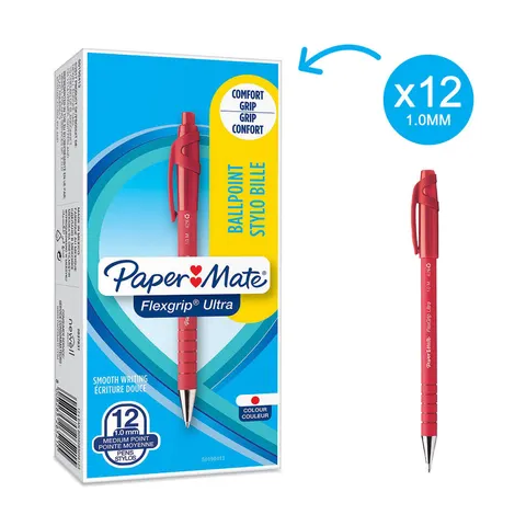Balpen Paper Mate Flexgrip Ultra medium rood – afbeelding 1