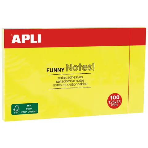 Apli Notes 125 X 75 Geel - 100 VEL – 15002 – afbeelding 1