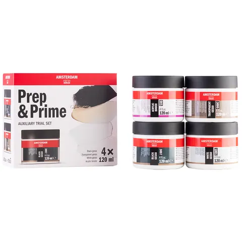 Amsterdam medium prep en prime set | 4 x 120 ml – afbeelding 1