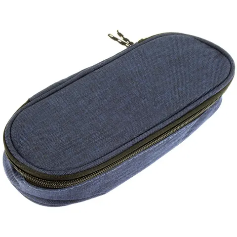 KANGARO 56302 - Pencil case, oval, dark blue – image 1