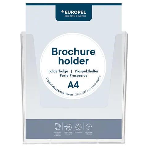 Folderhouder Europel wand A5 transparant – afbeelding 1