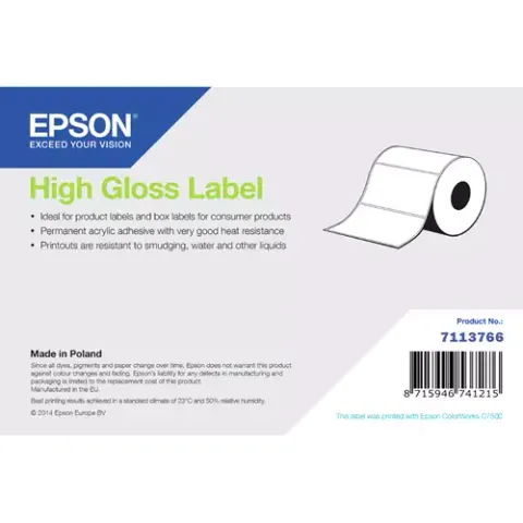 Epson High Gloss Label Continuous Roll 102mm x 60m – image 1