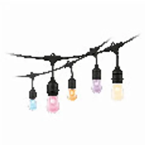 WiZ String Lights LED-Außenlichterkette, 14,8 m, CCT, RGB – schwarz – Bild 1