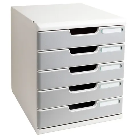 EXACOMPTA Schubladenbox MODULO A4, 5 Schübe, steingrau – Bild 1